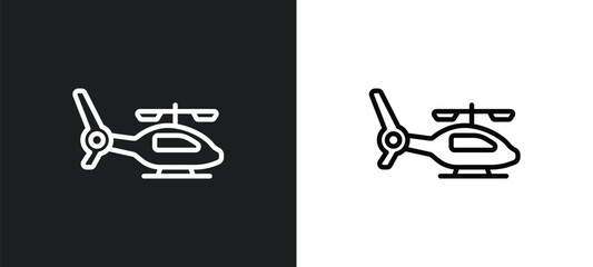chopper outline icon in white and black colors. chopper flat vector icon from transport collection for web, mobile apps and ui. © Digital Bazaar