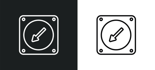 keep left outline icon in white and black colors. keep left flat vector icon from traffic signs collection for web, mobile apps and ui.