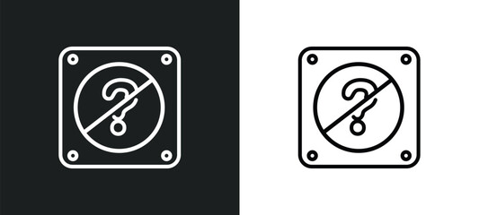 no doubt outline icon in white and black colors. no doubt flat vector icon from traffic signs collection for web, mobile apps and ui.