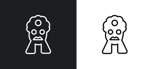 mrs potato toy outline icon in white and black colors. mrs potato toy flat vector icon from toys collection for web, mobile apps and ui.