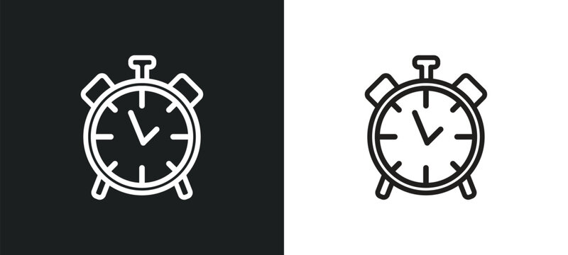 clocks outline icon in white and black colors. clocks flat vector icon from tools and utensils collection for web, mobile apps and ui.