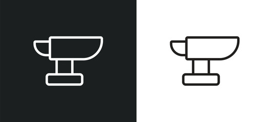 metal outline icon in white and black colors. metal flat vector icon from tools and utensils collection for web, mobile apps and ui.