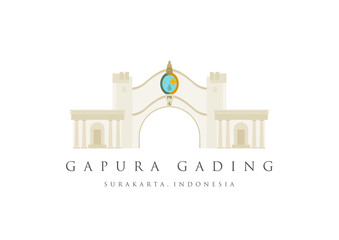 gapura gading solo. surakarta landmark. the landmark Icon of solo City, surakarta, indonesia.