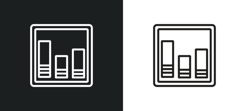 sound wave bars outline icon in white and black colors. sound wave bars flat vector icon from tools and utensils collection for web, mobile apps and ui.