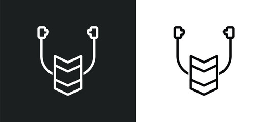 tinsel outline icon in white and black colors. tinsel flat vector icon from technology collection for web, mobile apps and ui.