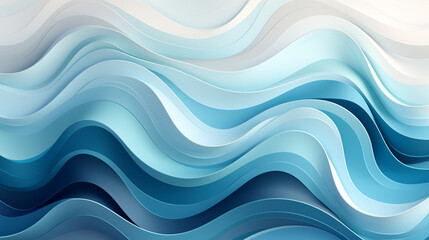 Fototapeta premium Whimsical Waves Pattern Design Landscape