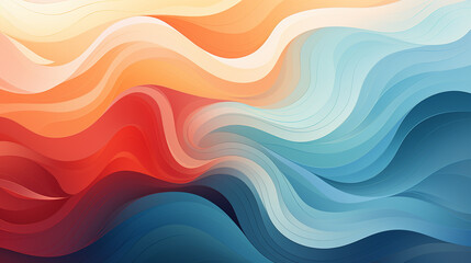 Fototapeta premium Whimsical Waves Pattern Design Landscape