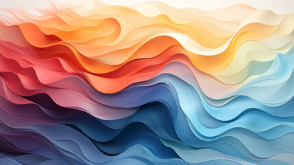 Fototapeta premium Whimsical Waves Pattern Design Landscape