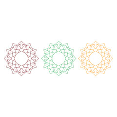 Luxury Ornamental Sign Symbol Logo Vector isolated on White