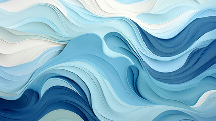 Obraz na płótnie Canvas Whimsical Waves Pattern Design Landscape