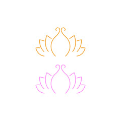 YOGA STUDIO SIGN SYMBOL LOGO VECTOR ISOLATED ON WHITE