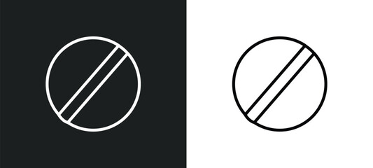 restrict outline icon in white and black colors. restrict flat vector icon from startup collection for web, mobile apps and ui.