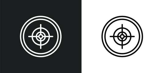 focus outline icon in white and black colors. focus flat vector icon from startup collection for web, mobile apps and ui.