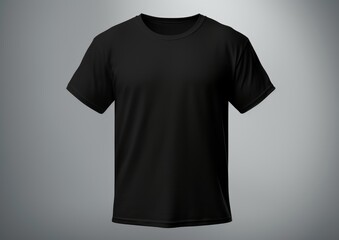 isolated opened black t-shirt