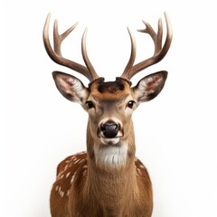 Deer isolated on white