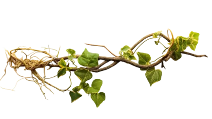 Foto op Canvas Twisted jungle vines, tropical rainforest liana plant , messy dried vines of cowslip creeper (Telosma cordata) medicinal plant © Classy designs