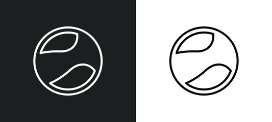 tennis sport ball outline icon in white and black colors. tennis sport ball flat vector icon from sports collection for web, mobile apps and ui.