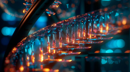 Illustrated Overview of the DNA Synthesis Process in Molecular Biology. Generative AI.