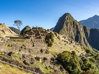 Fototapeta na wymiar Ruinas de Machu Picchu en el Valle Sagrado, Cuzco, Cusco, Peru