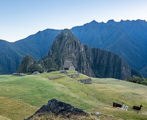 Ruinas de Machu Picchu en el Valle Sagrado, Cuzco, Cusco, Peru