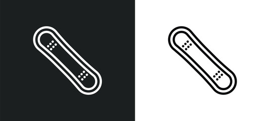 snowboarding outline icon in white and black colors. snowboarding flat vector icon from sport collection for web, mobile apps and ui.