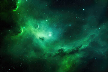 Obraz premium Vibrant Verdant Cosmos. Generative AI