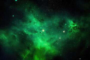 Fototapeta premium Enchanting Green Universe. Generative AI