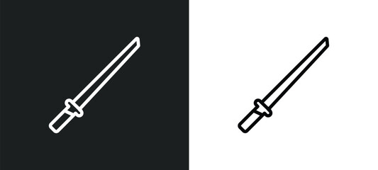 aikido outline icon in white and black colors. aikido flat vector icon from sport collection for web, mobile apps and ui.