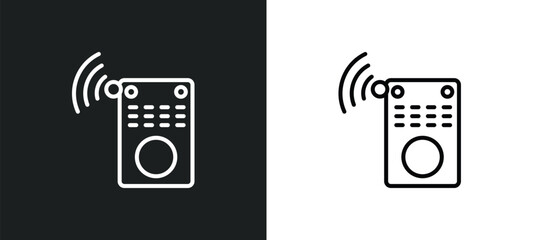 remote outline icon in white and black colors. remote flat vector icon from smart house collection for web, mobile apps and ui.