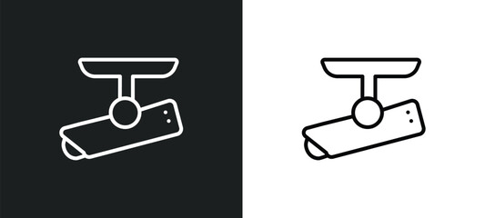 surveillance outline icon in white and black colors. surveillance flat vector icon from smart home collection for web, mobile apps and ui.
