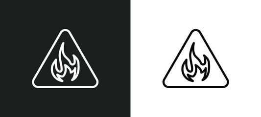 triangles outline icon in white and black colors. triangles flat vector icon from signs collection for web, mobile apps and ui.