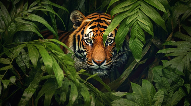tiger in zoo HD 8K wallpaper Stock Photographic Image
