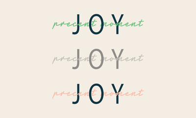 Vector artwork with "JOY" text.