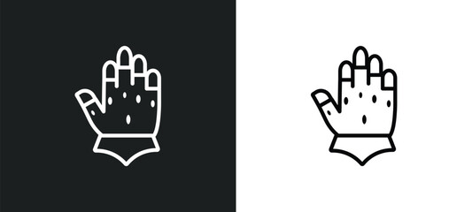 gauntlet outline icon in white and black colors. gauntlet flat vector icon from shapes collection for web, mobile apps and ui.