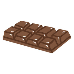 Chocolate bar doodle cartoon flat