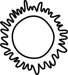 hand drawn sun icons