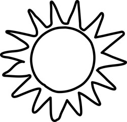 hand drawn sun icons