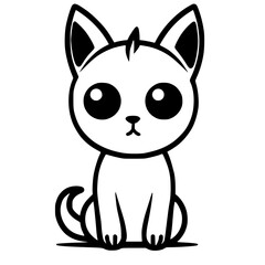 cat, Cat outline vector, World cat day, International cat day, Cat silhouette illustration