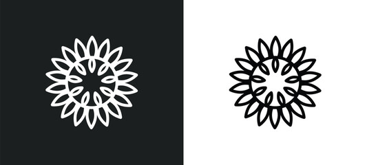 Obraz premium cotton reel outline icon in white and black colors. cotton reel flat vector icon from sew collection for web, mobile apps and ui.