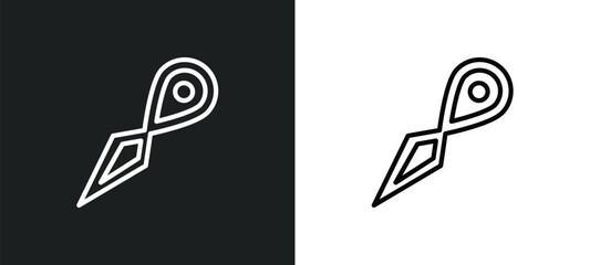 threader outline icon in white and black colors. threader flat vector icon from sew collection for web, mobile apps and ui.
