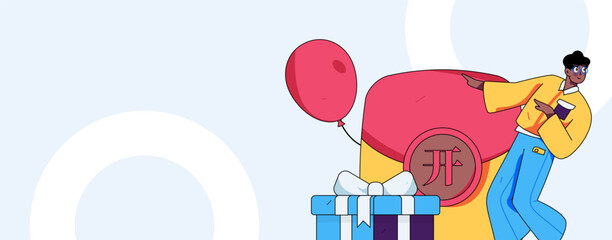 Holiday Shopping E-Commerce Online Shopping People Flat Vector Concept Operation Hand Drawn Illustration
