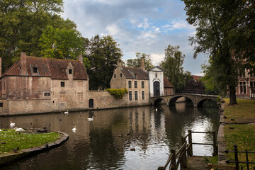 Obraz premium Belgium View of Bruges on a sunny autumn day