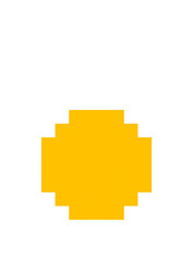 half boiled egg cartoon icon in pixel style