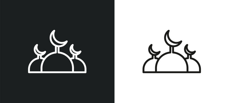 abrahamic outline icon in white and black colors. abrahamic flat vector icon from religion collection for web, mobile apps and ui. - Powered by Adobe