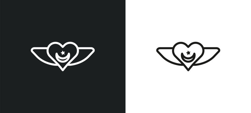 sufism outline icon in white and black colors. sufism flat vector icon from religion collection for web, mobile apps and ui.