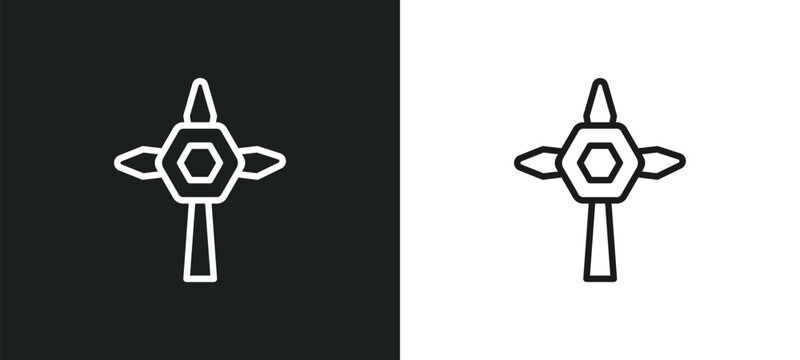 christian reformed church outline icon in white and black colors. christian reformed church flat vector icon from religion collection for web, mobile apps and ui.