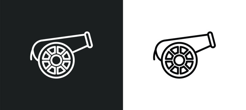eyd gun outline icon in white and black colors. eyd gun flat vector icon from religion collection for web, mobile apps and ui.