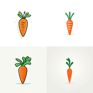 set of carot vector