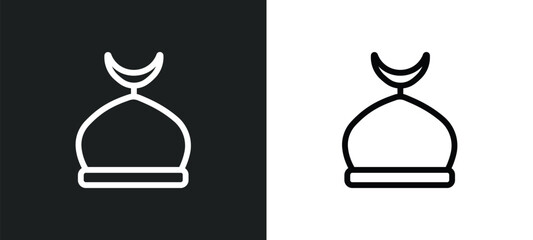abrahamic outline icon in white and black colors. abrahamic flat vector icon from religion collection for web, mobile apps and ui.