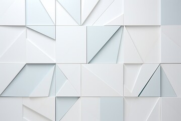 Obraz premium Minimalist Abstract Background of Geometric Shapes in Varying Shades of White Created with Generative AI